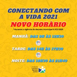 Novo horário do ILBJ a partir do dia 12 de abril